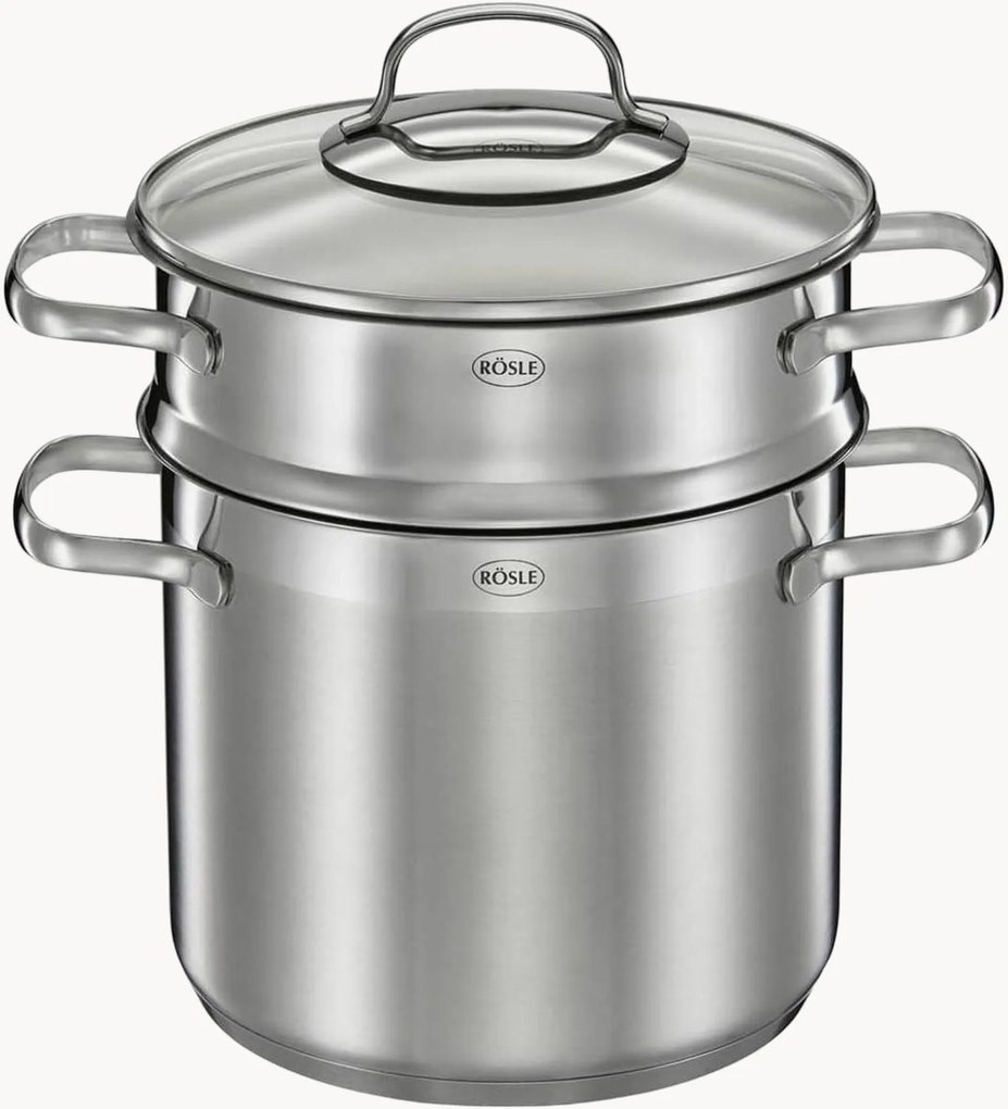 Pastaiola con coperchio e inserto Elegance, set da 3