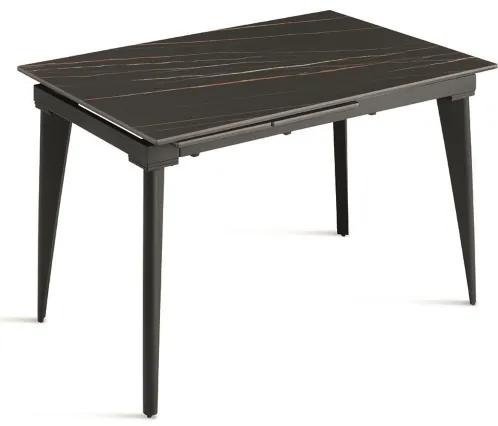 Tavolo allungabile 180 cm ULISSE con top grčs porcellanato effetto Marmo Nero