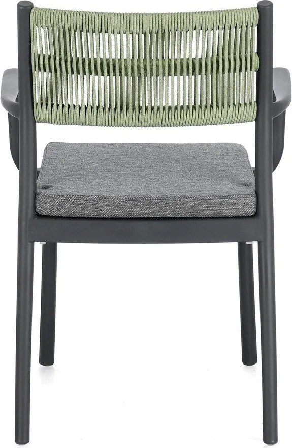 Sedie da esterno in set grigie in plastica 4 pz Alvin – Bizzotto