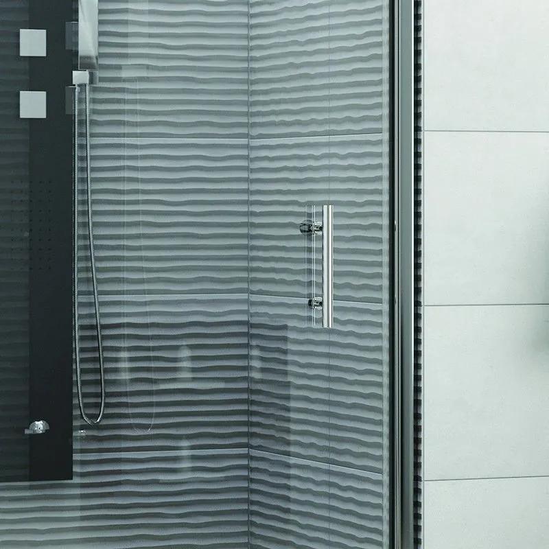 Kamalu - porta doccia nicchia battente 90cm vetro trasparente ks2800n