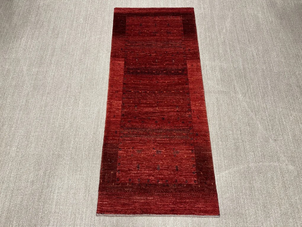 Loribaft Tappeto persiano 90x200 Rosso (Iran) Annodato A Mano