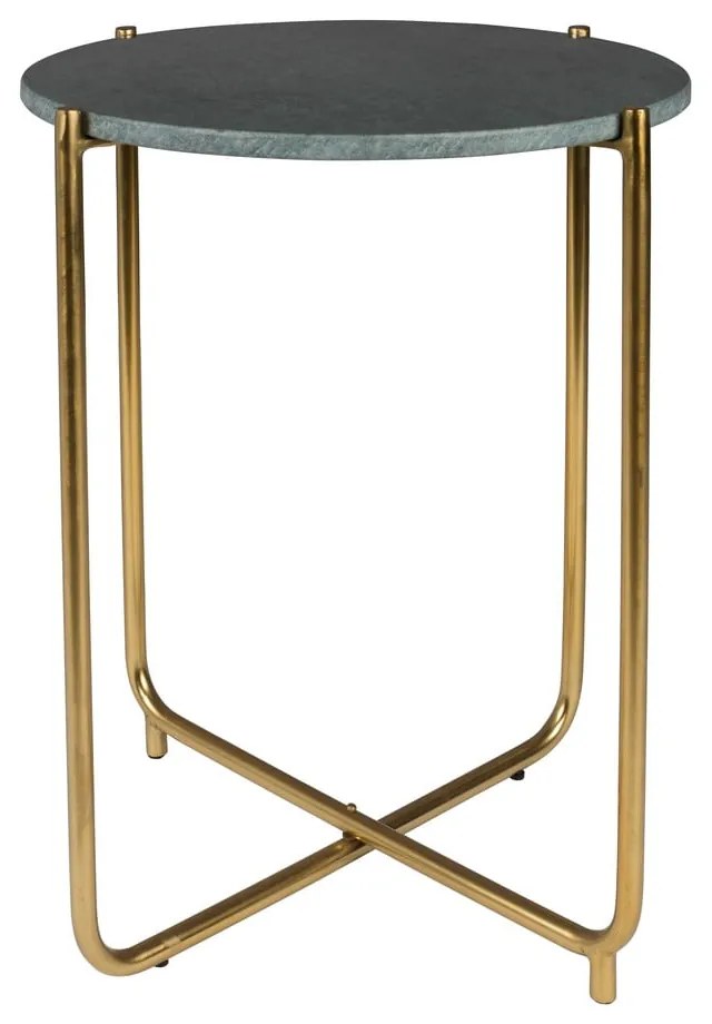 Tavolino verde con piano in marmo Timpa - White Label