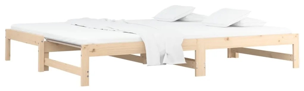 Dormeuse estraibile 2x(90x190) cm legno massello di pino