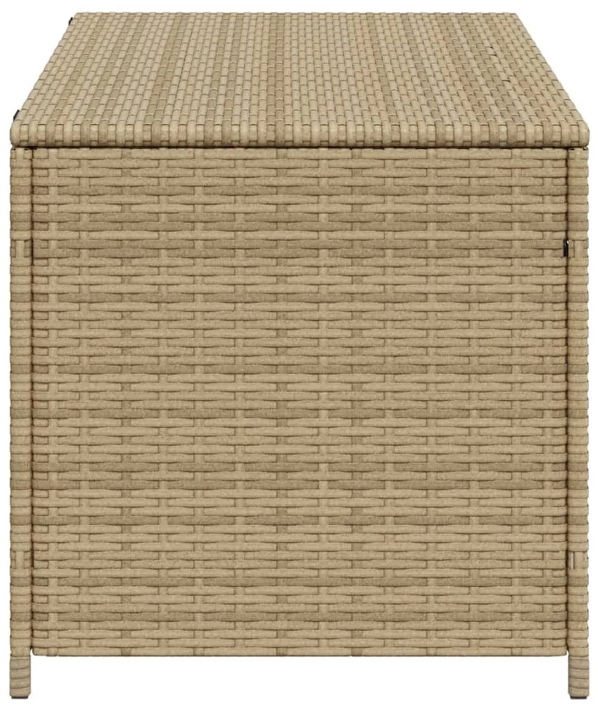 Contenitore da giardino beige misto 190l in polyrattan