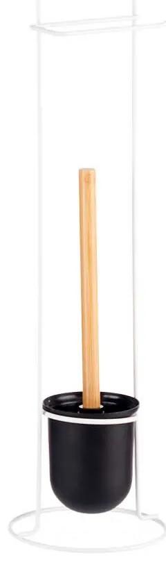Portarotolo di Carta Igienica Bianco Metallo Bambù 17 x 57 x 16,5 cm (6 Unità)
