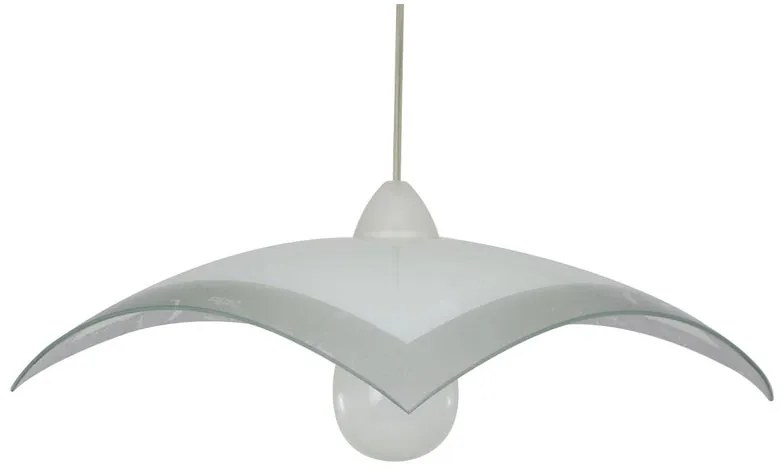 Lampadario Neoclassico Foglia bianco paralume bianco E27 Ø40cm