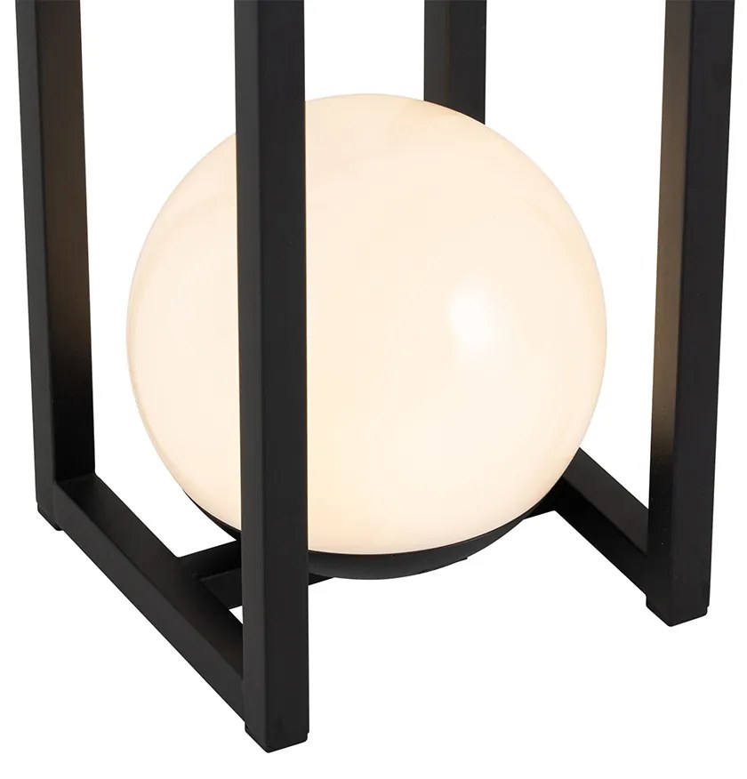 Lampada da tavolo da esterno nera con LED a ricarica touch - Nowi
