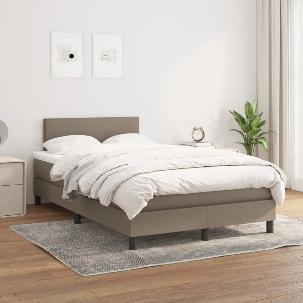 Giroletto A Molle Con Materasso Tortora 120x200 Cm İn Tessuto /