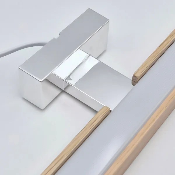 Brilagi-Illuminazione a LED per specchi da bagno WOODY MIRROR LED/8W/230V IP44 quercia/cromo