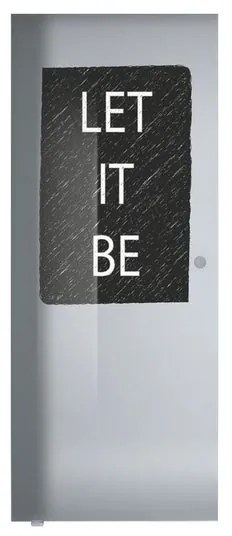 Anta per porta scorrevole Let It Be in vetro nero L 88 x H 215 cm sinistra