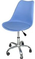 Sedia da ufficio girevole, sedia da scrivania azzurra con rotelle mod. SALLY SU18SAPM