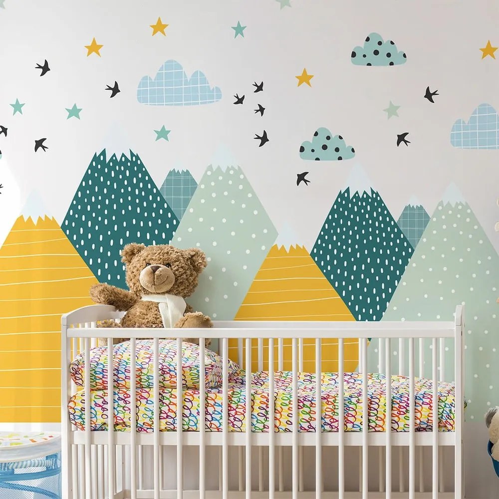 Adesivo murale Bambino gigante Adesivo montagne scandinave Ziska - Ambiance