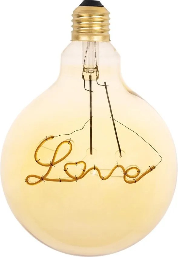 Lampada LED E27 a Filamento con scritta LOVE 2W - G125 Colore Bianco Molto Caldo 2.000K