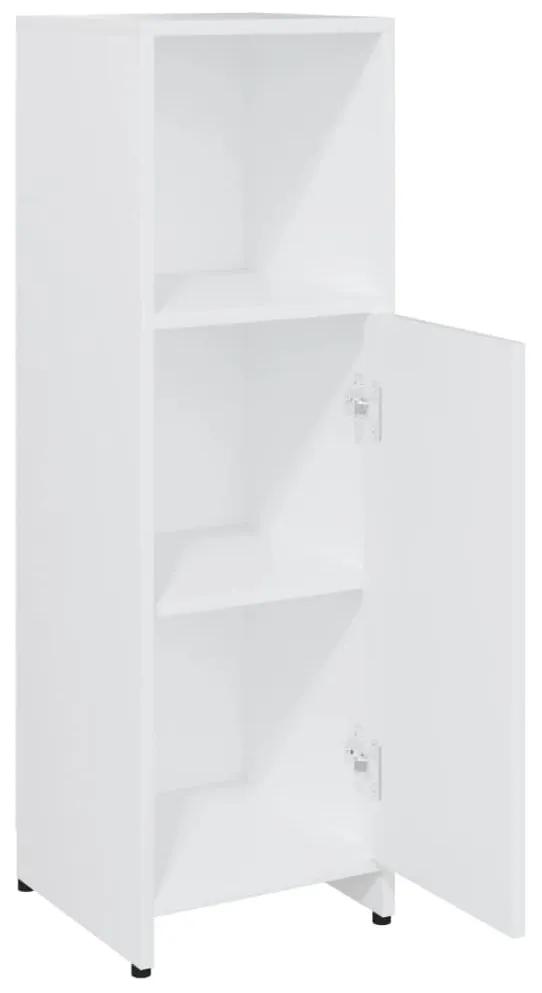 Armadio da bagno bianco 30x30x95 cm in legno multistrato
