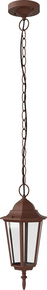 Lampione Storico a Sospensione E27 IP54 Corten - Serie Tosca