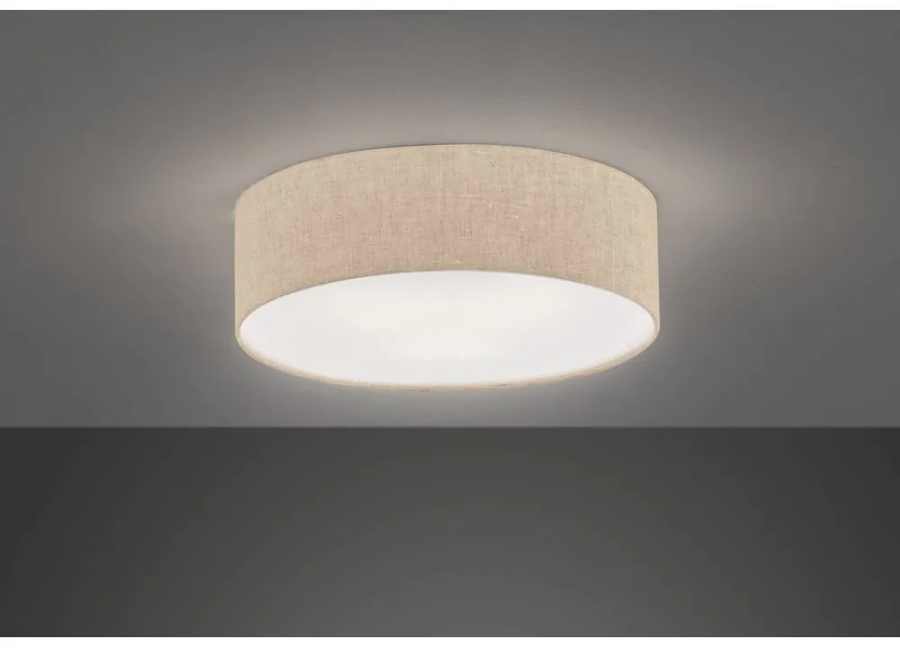 Plafoniera beige con paralume in tessuto ø 40 cm Thor – Fischer &amp; Honsel