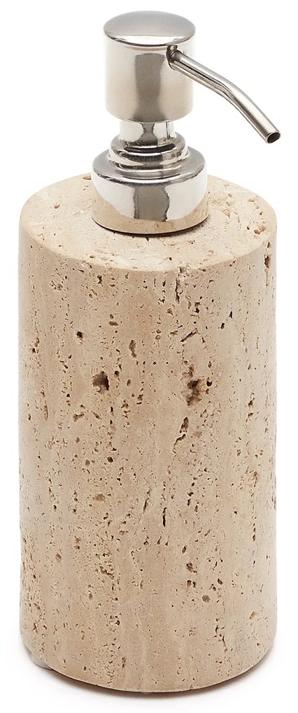 Kave Home - Dispenser di sapone Macre in travertino beige