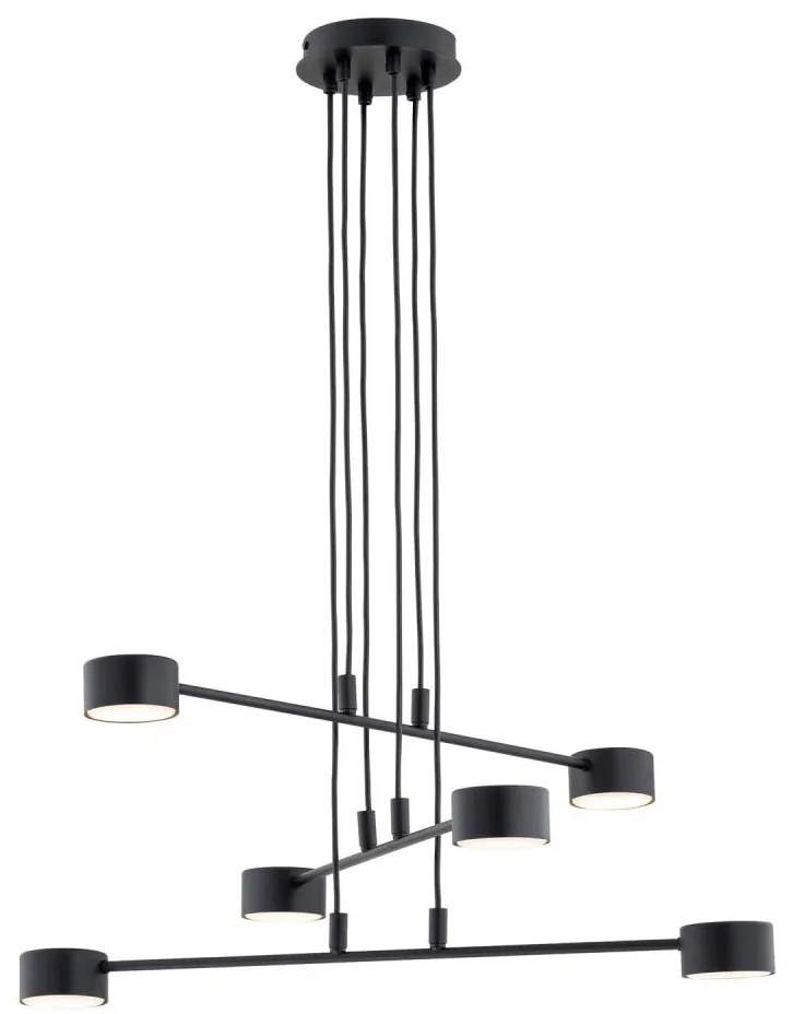 Lampadario a sospensione con filo MODUS 6xGX53/10W/230V nero