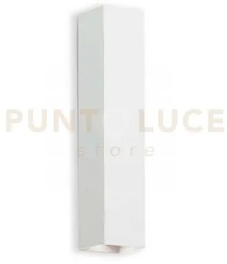 Look square applique a parete 2 luci attacco gu10 bianca 30cm l.6cm...