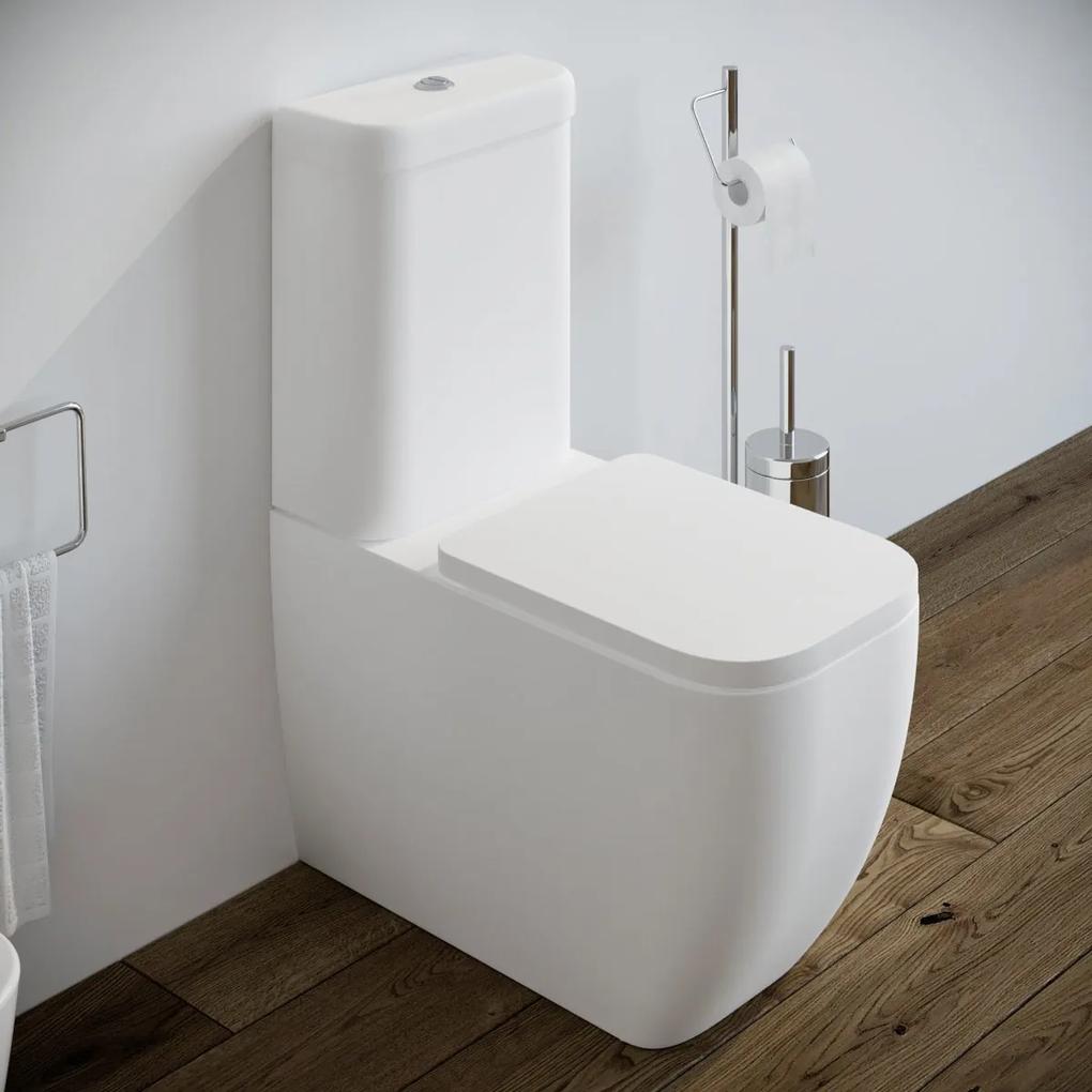 Vaso WC monoblocco Legend filo muro in ceramica completo di sedile softclose