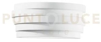 Applique a parete flow in gesso  e vetro bianca 1 luce attacco e27 ...