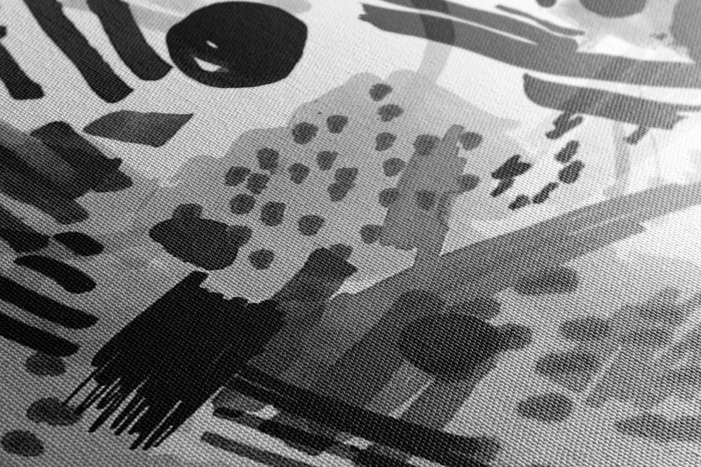 Quadro su tela – Pop art astratto in bianco e nero