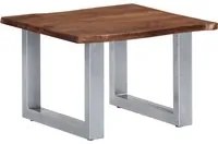 Tavolino da Caff con Bordi Vivi 60x60x40 cm in Massello Acacia 247826