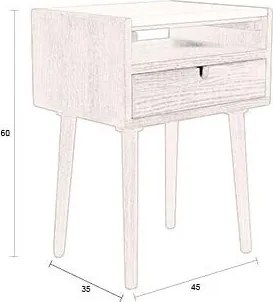 Comodino marrone Arda – Dutchbone