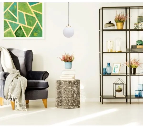 Lampadario a sospensione con supporto rigido FIRA 1xE27/60W/230V oro