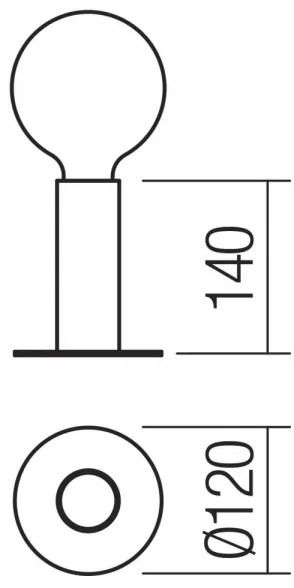 Redo 01-2131 - Lampada da tavolo Touch RIVET 1xE27/42W/230V rame