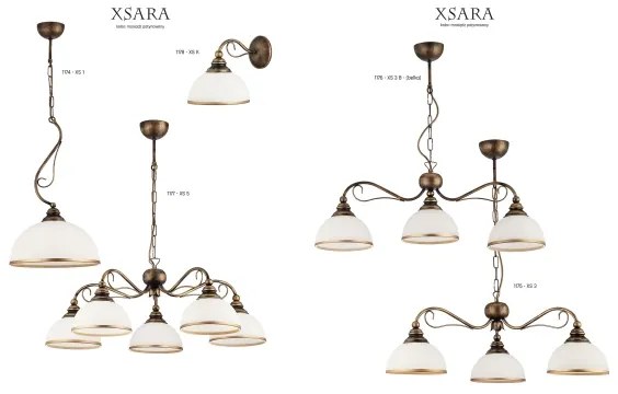 Jupiter 1175 - XS3 - Lampada a sospensione XSARA 3xE27/60W/230V