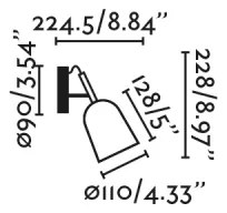 FARO 28258 - Applique STUDIO 1xE14/8W/230V bianco/nero