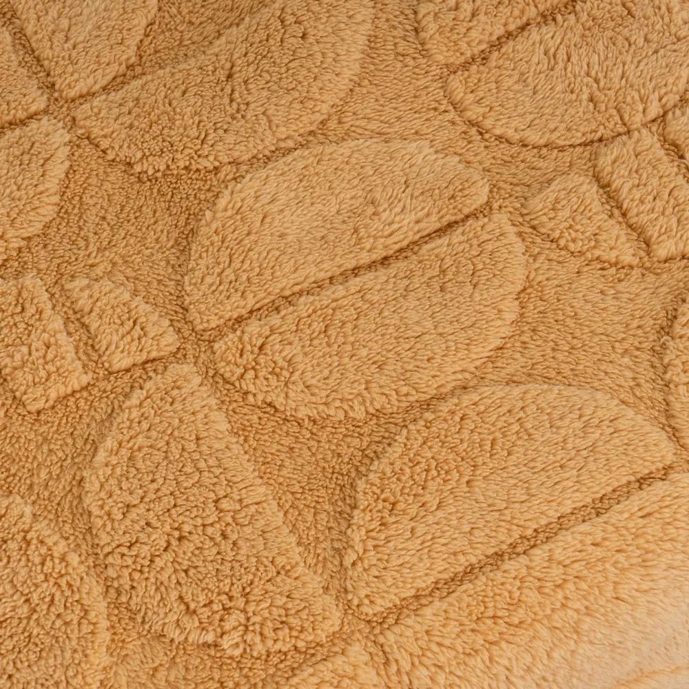 Coperta gialla in micropile 130x160 cm Mid Century – Casa Selección