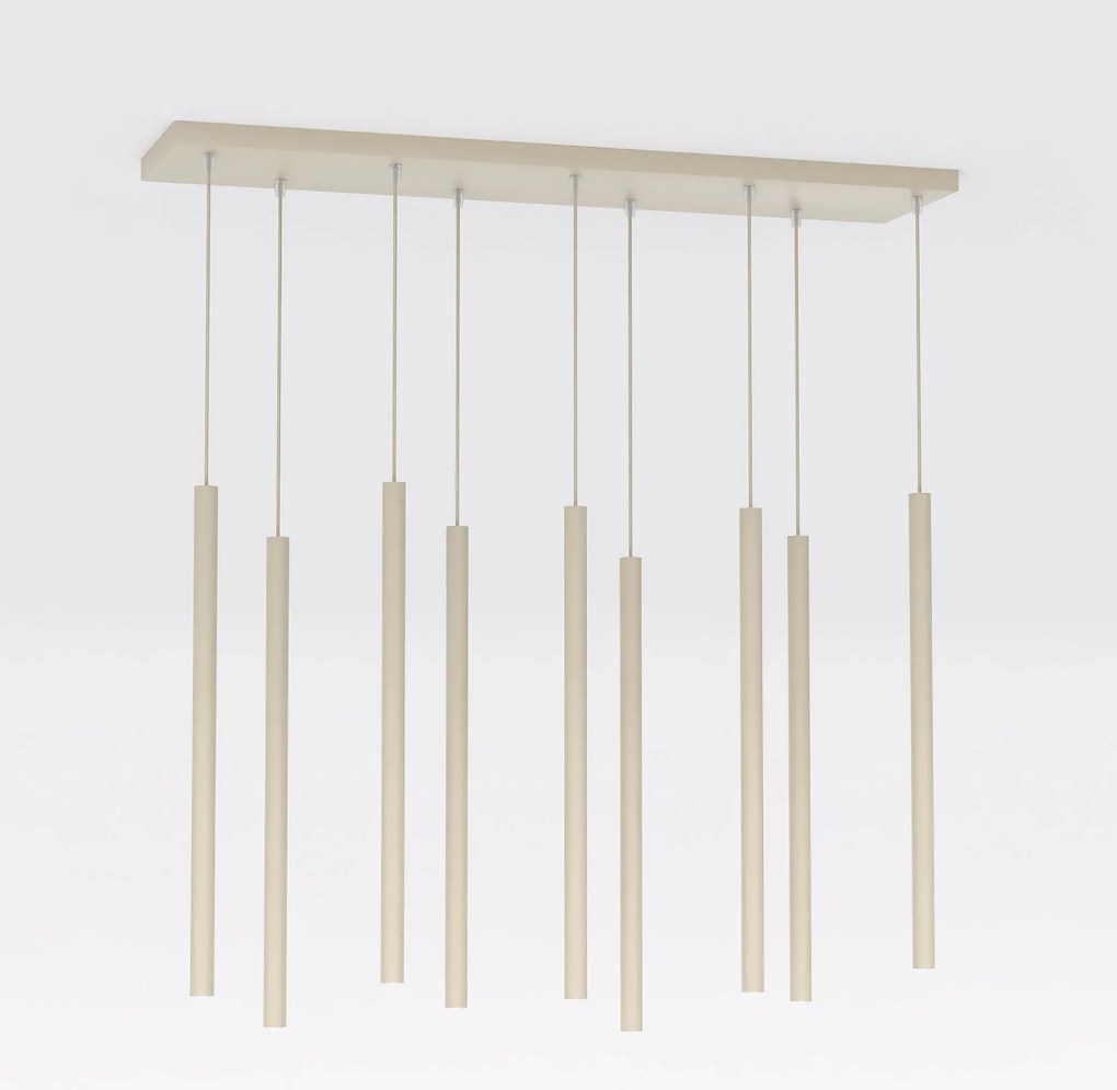 Lampadario a Sospensione in Acciaio SELTER 9 Mokka 9xG9