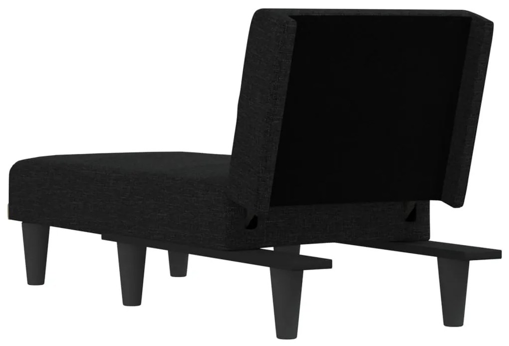 Chaise longue in tessuto nero