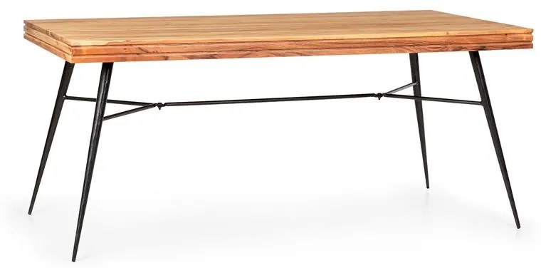 blumfeldt Vantor tavolo da pranzo struttura d'acciaio 175 x 78 x 80 cm legno