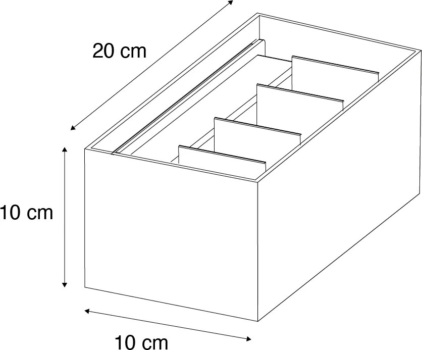Lampada da parete per esterni nera con LED integrati 4 luci IP54 - Edwin