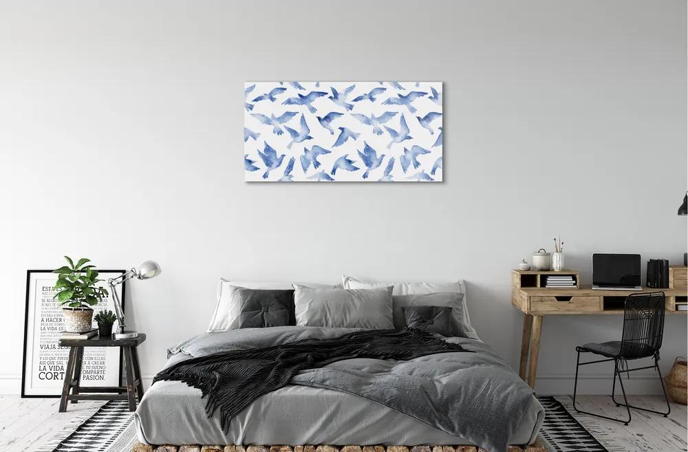 Quadro acrilico Uccelli dipinti 100x50 cm