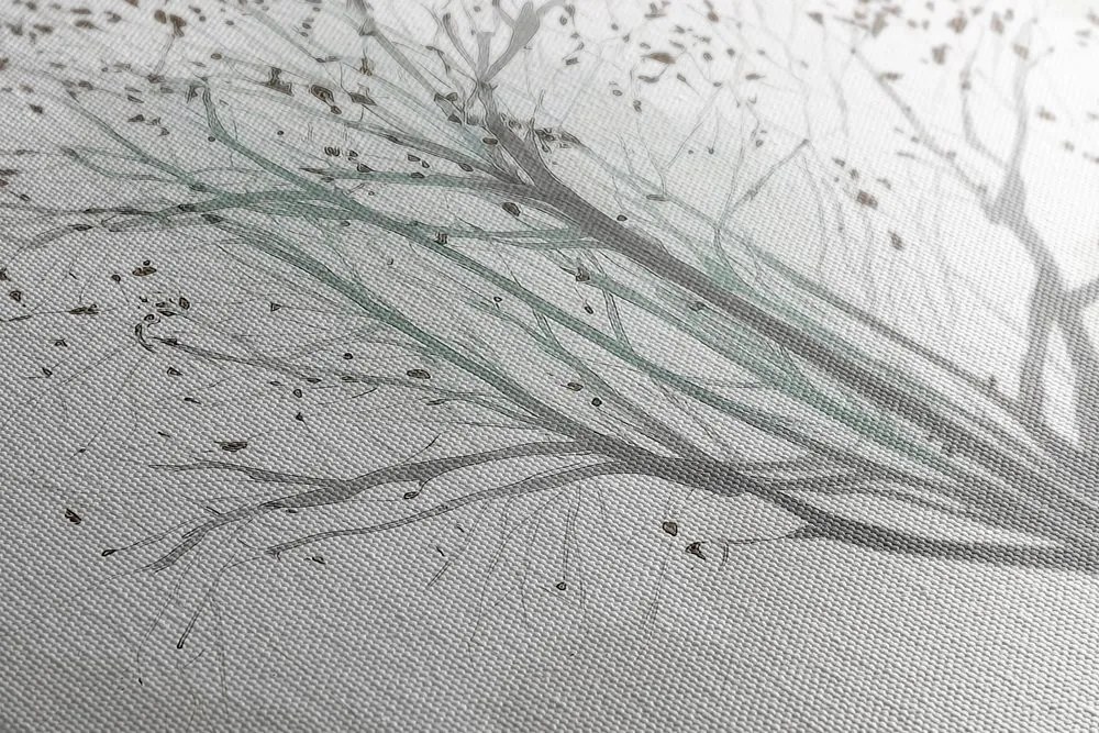 Stampa su tela – Albero invernale minimalista