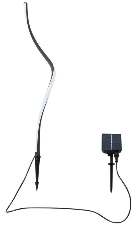 Lindby - Sabriel Curved Lampada a celle solari Nero Lindby