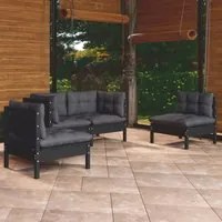 Set Divani da Giardino 4 pz con Cuscini Legno Massello di Pino cod mxl 44192