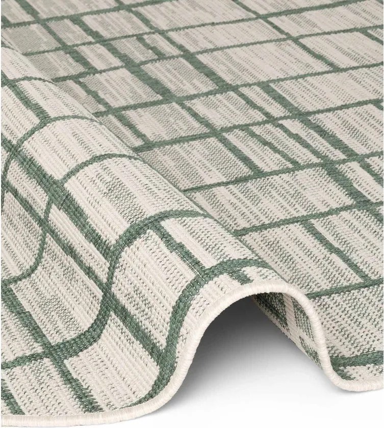 Tappeto da interno/esterno rotondo verde/color crema ø 200 cm Haringey Crouch – Ted Baker