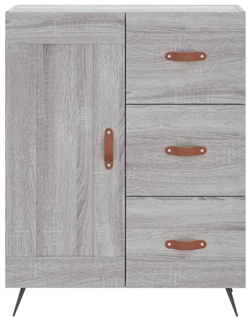 Credenza grigio sonoma 69,5x34x90 cm in legno multistrato