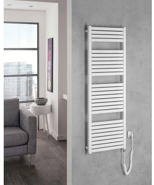 Aqualine - Radiatore elettrico da bagno TONDI-E 500W/230V 133 cm bianco