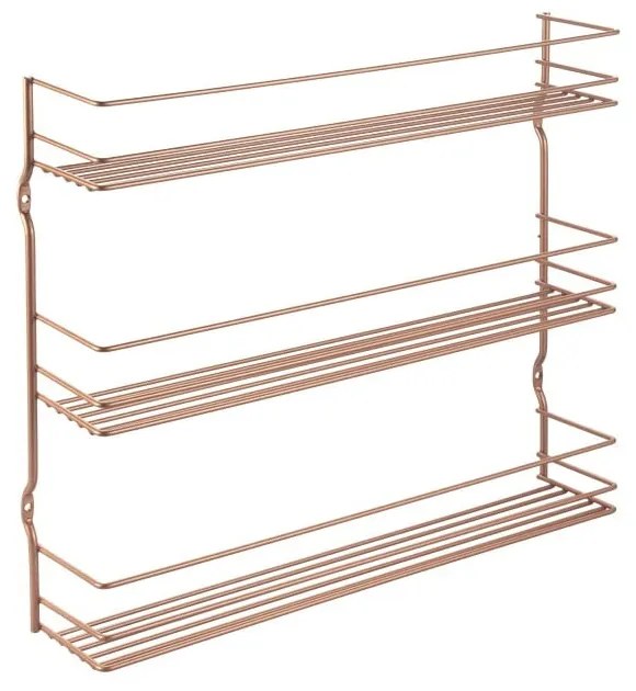 Portaspezie a parete con 3 ripiani in rame - Metaltex