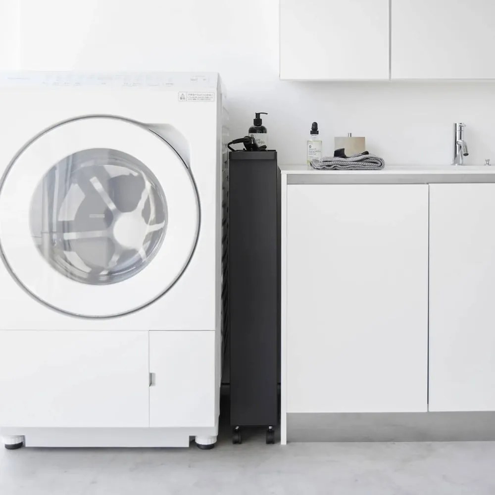 Scaffale per il bagno nero opaco in acciaio 48x80,5 cm Tower – YAMAZAKI