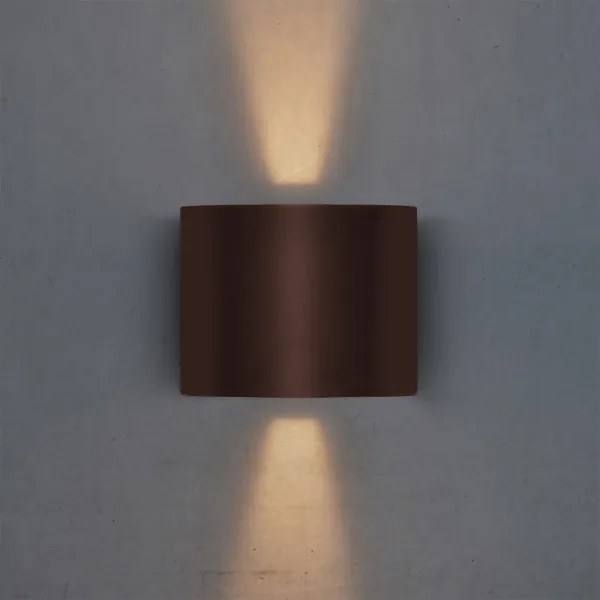 Brilagi - Lampada da parete LED per esterni RONDO LED/6W/230V marrone IP54