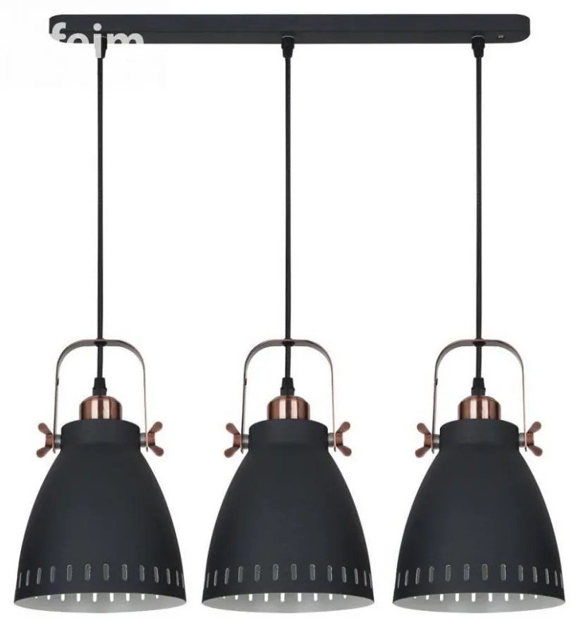 ITALUX MD-HN8026S-3-B+RC - Lampadario a sospensione con filo FRANKLIN 3xE27/60W/230V