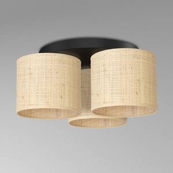 Lampadario a plafone RATTAN 3xE27/60W/230V rattan