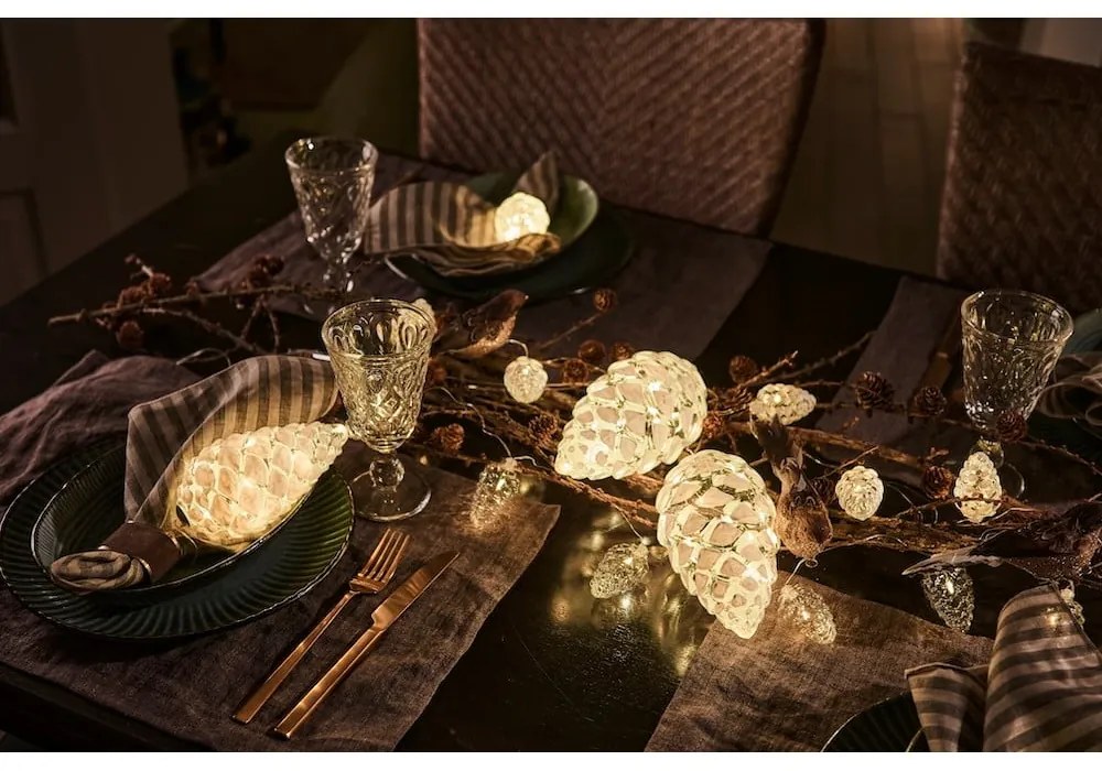 Decorazione natalizia luminosa bianca a sospensione ø 8 cm Celina – Sirius